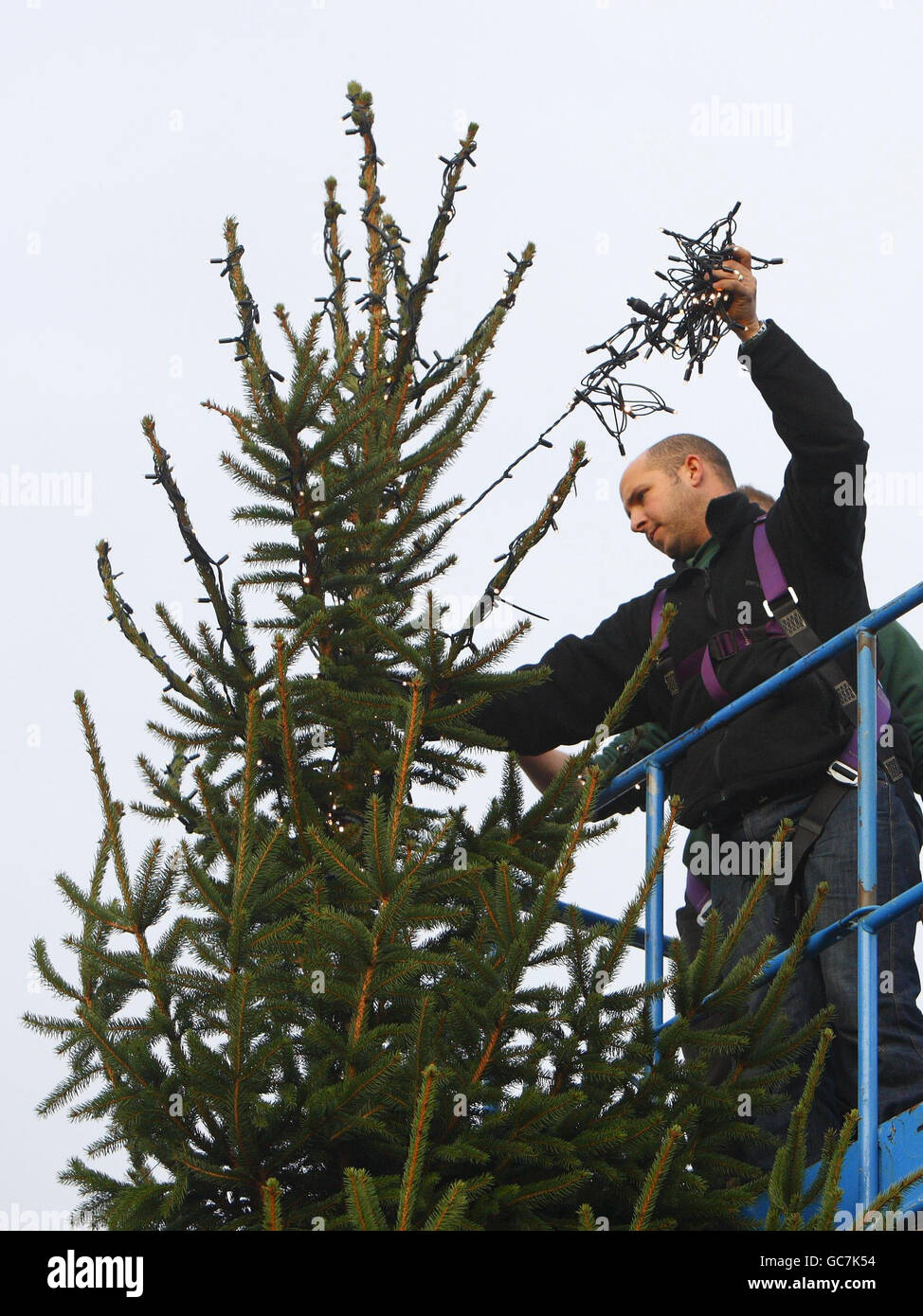 Fake Christmas tree in Poole Stock Photo Alamy