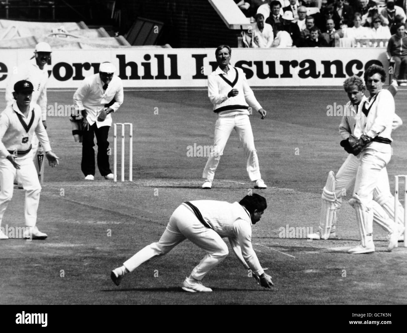 cricket - Australia in British Isles 1985 (4th Test) - England v Australia - Old Trafford, Manchester Stock Photo