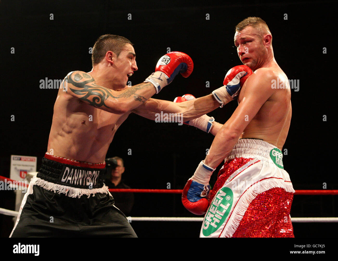 Boxing - IBO Welterweight Title fight - Matthew Hatton v Lovemore N'Dou - Fenton Manor Sports Complex Stock Photo