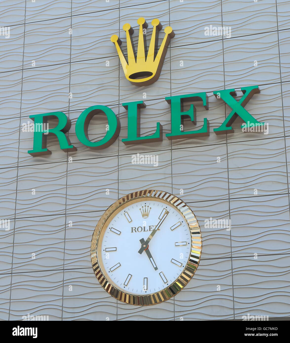 Rolex watch manufacturer company logo Stock Photo