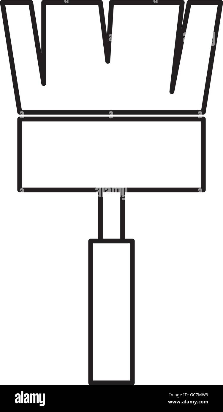 Paint brush tool icon. Construction and repair design. Vector gr Stock ...