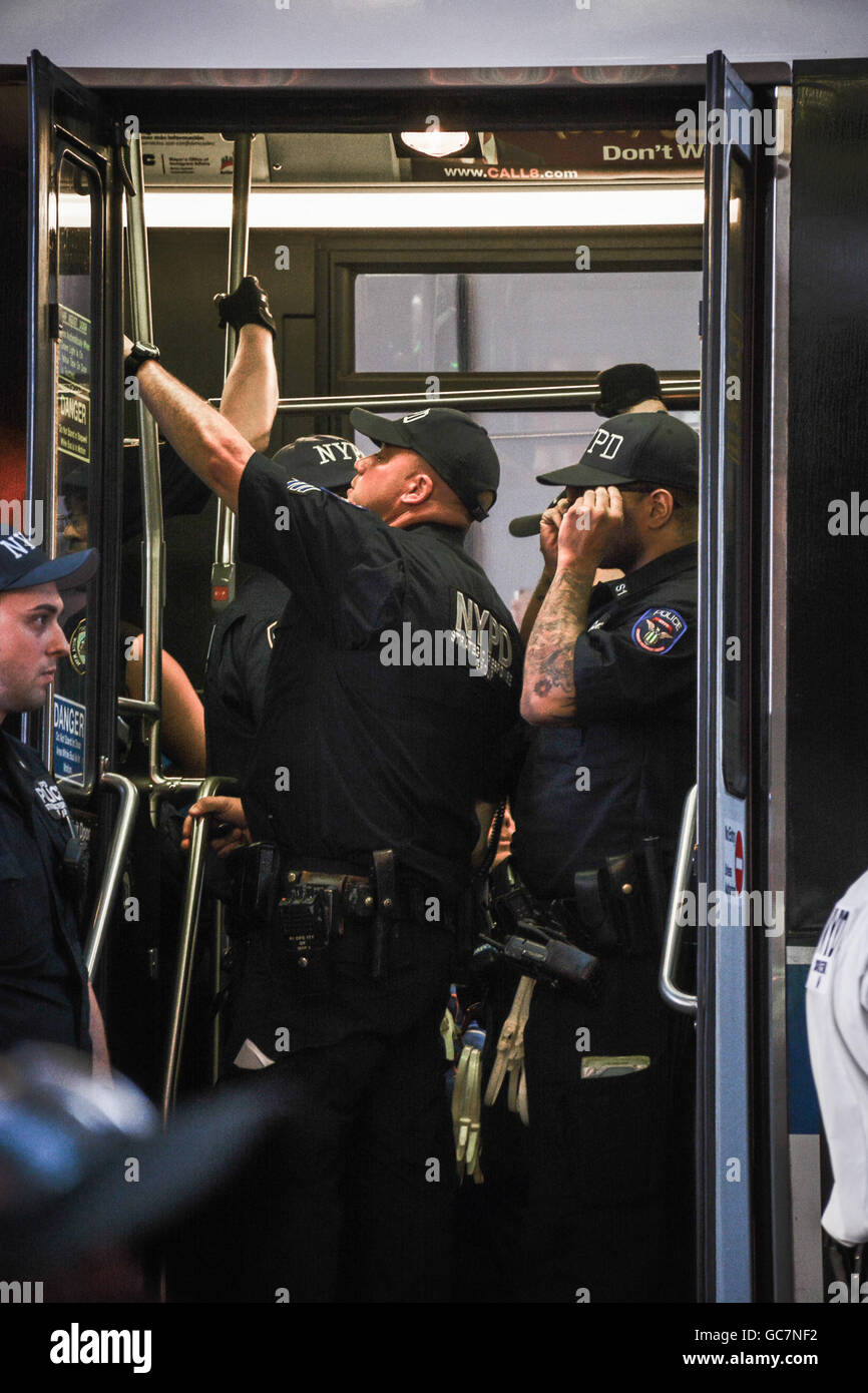Manhattan, United States. 07th July, 2016. Arrest were made and NYPD