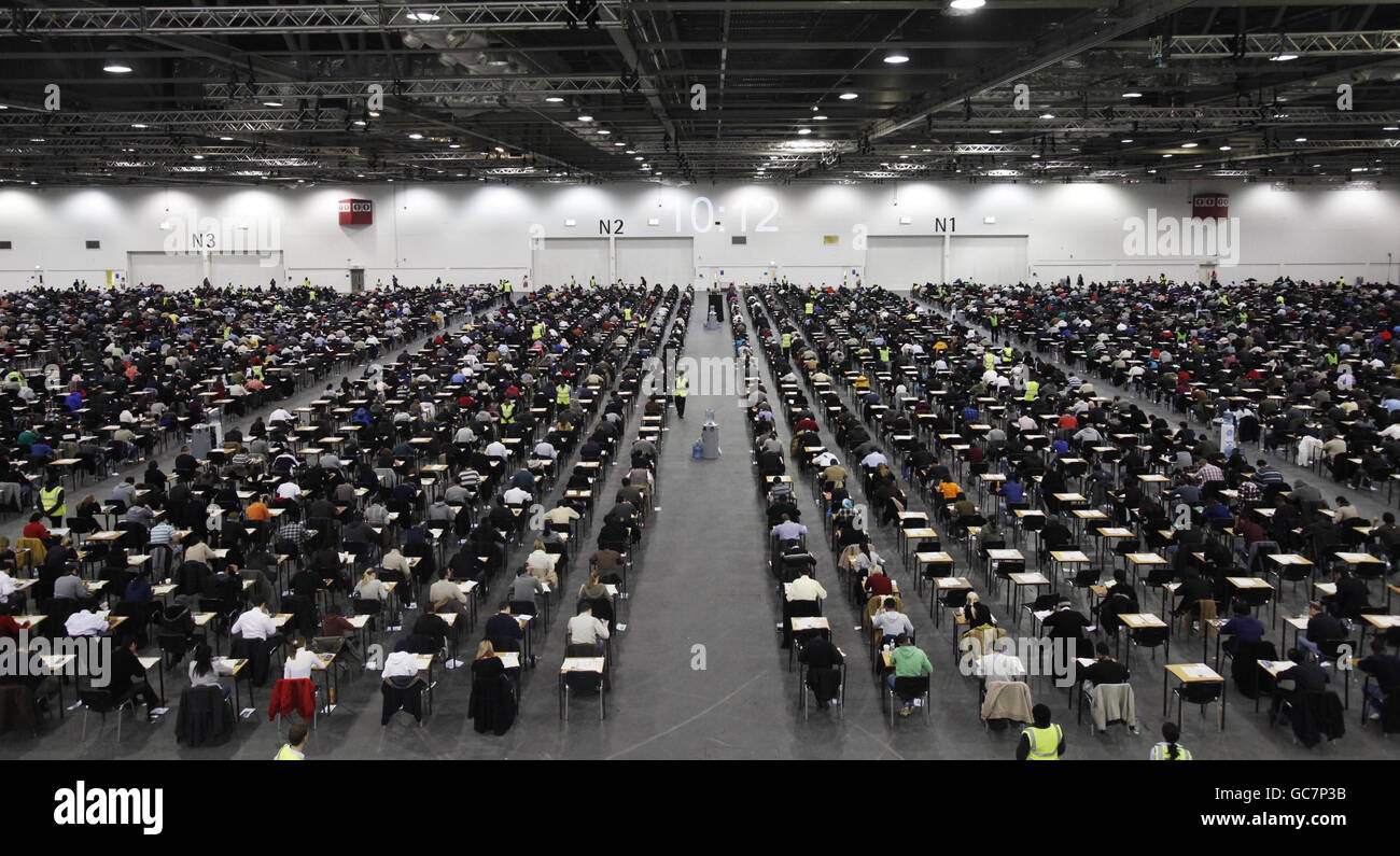 4000 sit ACCA exams at the ExCeL centre Stock Photo - Alamy