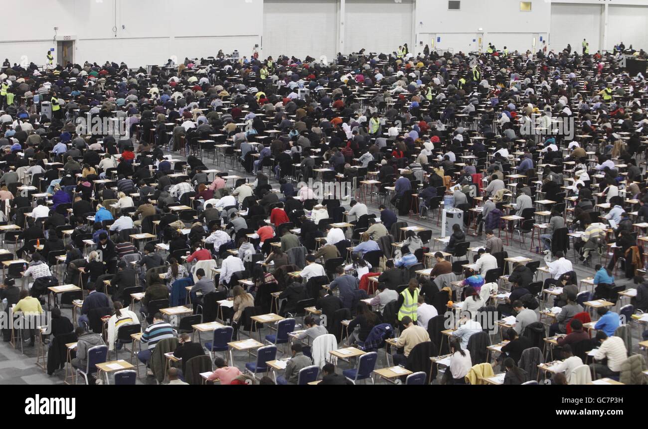 4000 sit ACCA exams at the ExCeL centre Stock Photo - Alamy