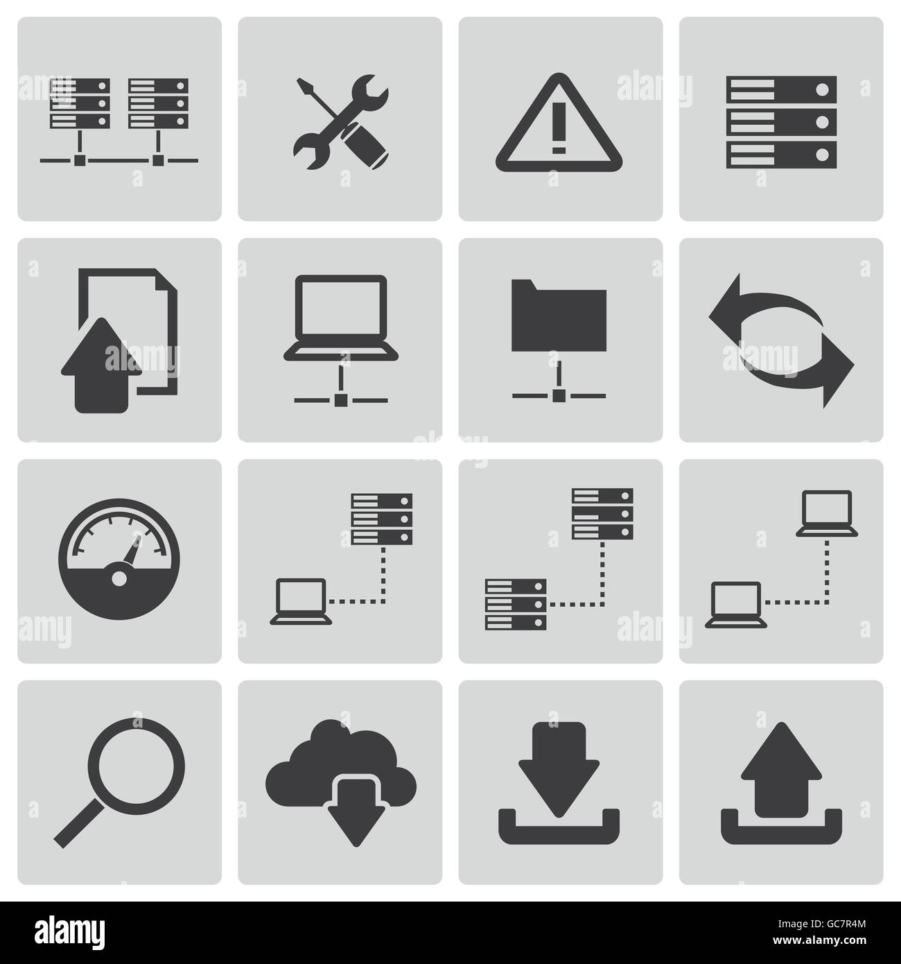 Vector Black FTP Icon Set Stock Vector Image & Art - Alamy