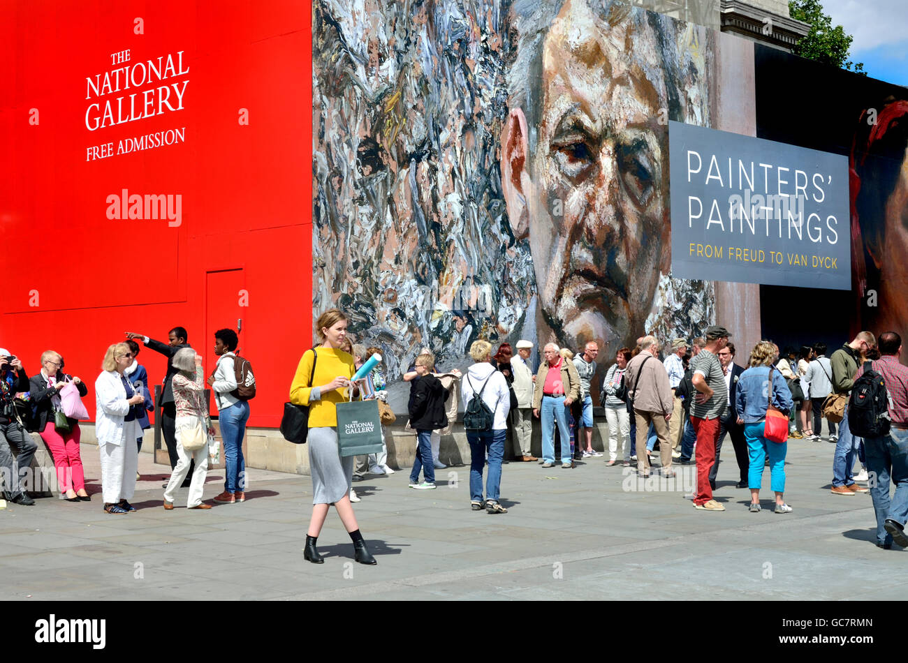 London, England, UK. National Portrait Gallery in Trafalgar Square. 'Painters' Paintings' exhibition, July 2016 Stock Photo