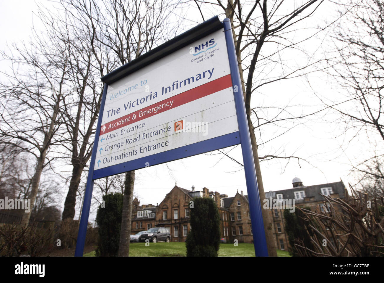 The Victoria Infirmary in Glasgow where a woman is being treated for the effects of anthrax today following the death of another drug user. Stock Photo