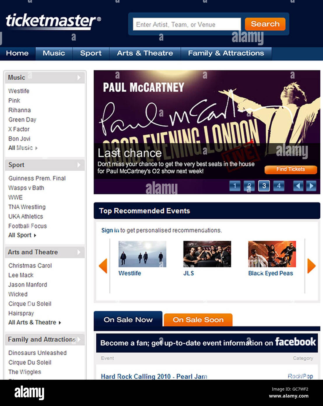Ticketmaster live nation hi-res stock photography and images - Alamy
