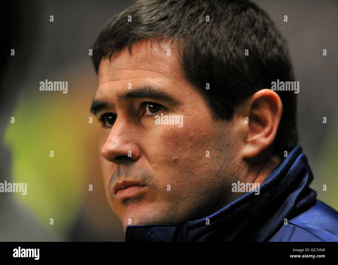 Derby County manager Nigel Clough during the Coca-Cola Championship match at St James' Park, Newcastle. Stock Photo
