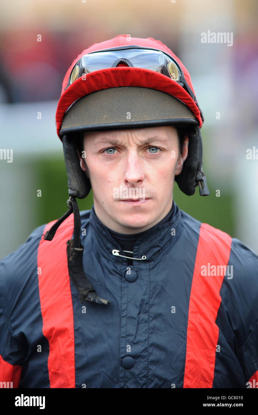 Jockey Colin Bolger prior to his ride on Another Miracle in the williamhill.com - Bonus25 Novices' Hurdle Stock Photo