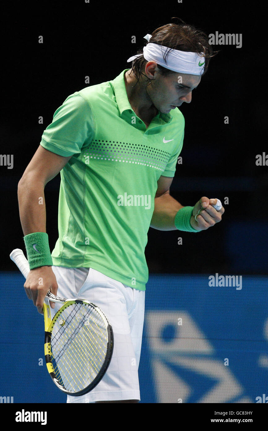 Tennis - Barclay's ATP World Tennis Tour Finals - Day Four - o2 Arena.  Rafael Nadal, Spain Stock Photo - Alamy
