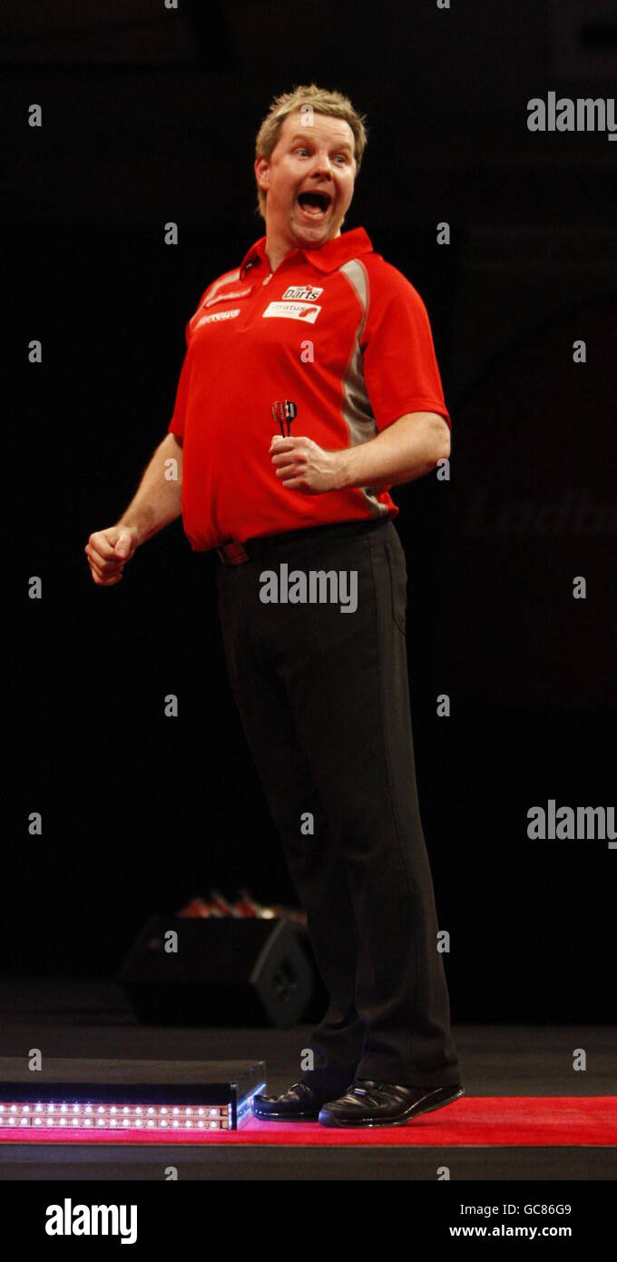 Alan during the world darts championship at alexandra palace hires