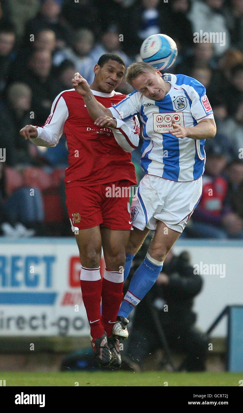 Mk donss mathias doumbe and huddersfield towns tom clarke hires stock