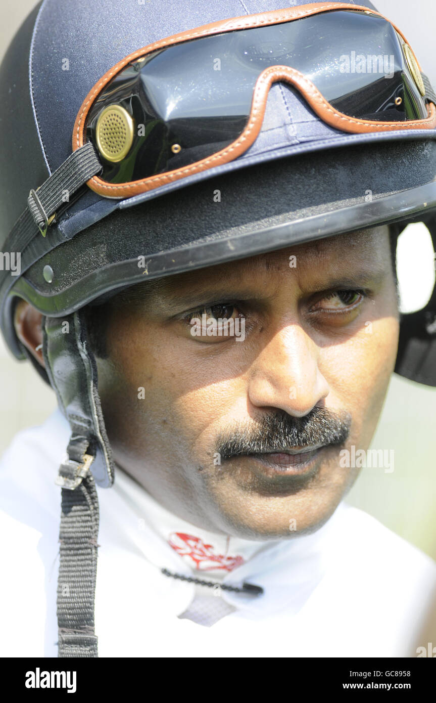 Horse Racing - The Dubai Duty Free Shergar Cup Day - Ascot Racecourse. Malesh Narredu, jockey Stock Photo