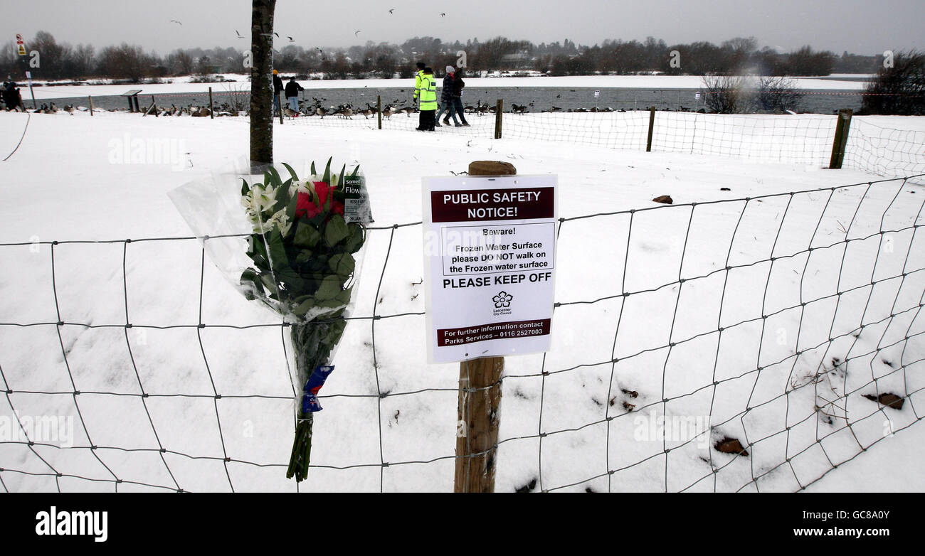 Brothers die after falling through ice Stock Photo - Alamy
