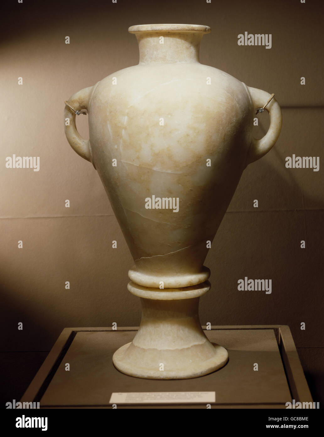 fine arts, ancient world, Syria, pottery, bottle, alabaster, Ugarit, 14th/13th century BC, Aleppo National Museum, Stock Photo
