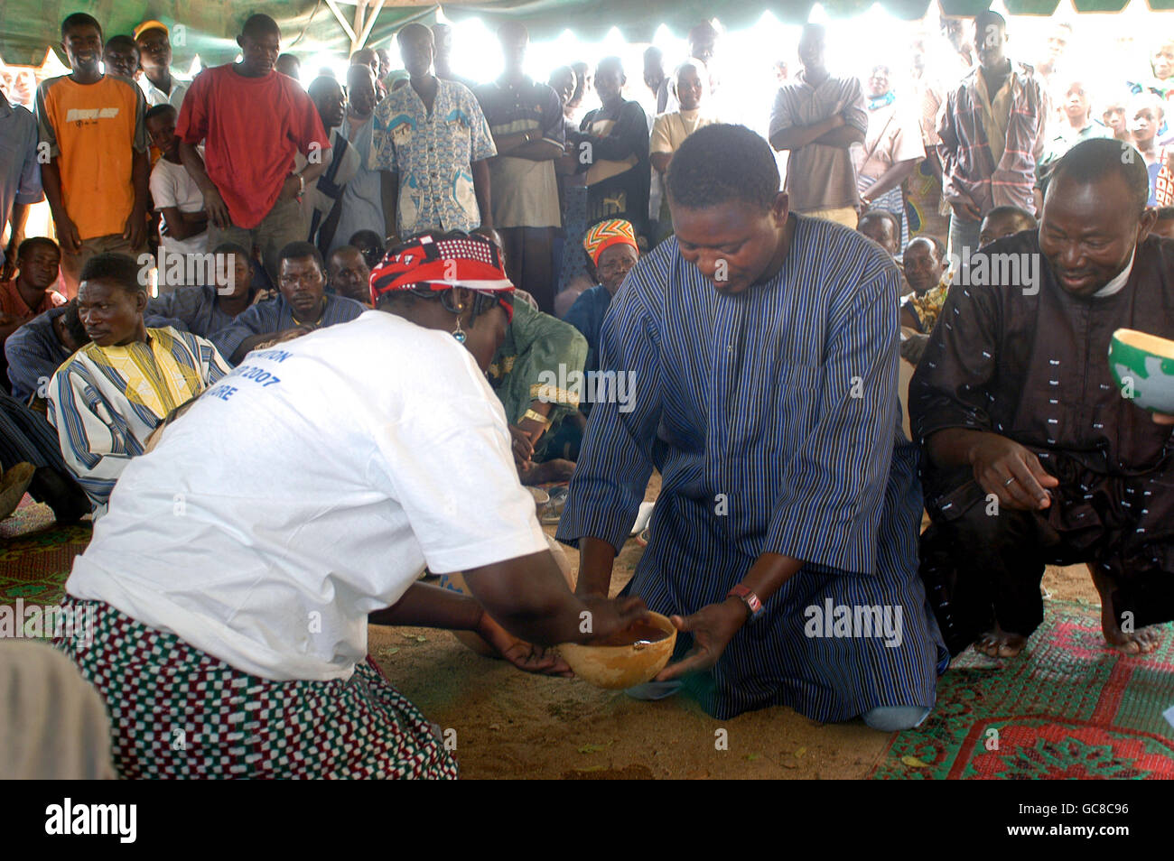 Establishment of the new chief of village of Kokemnoure. The local beer
