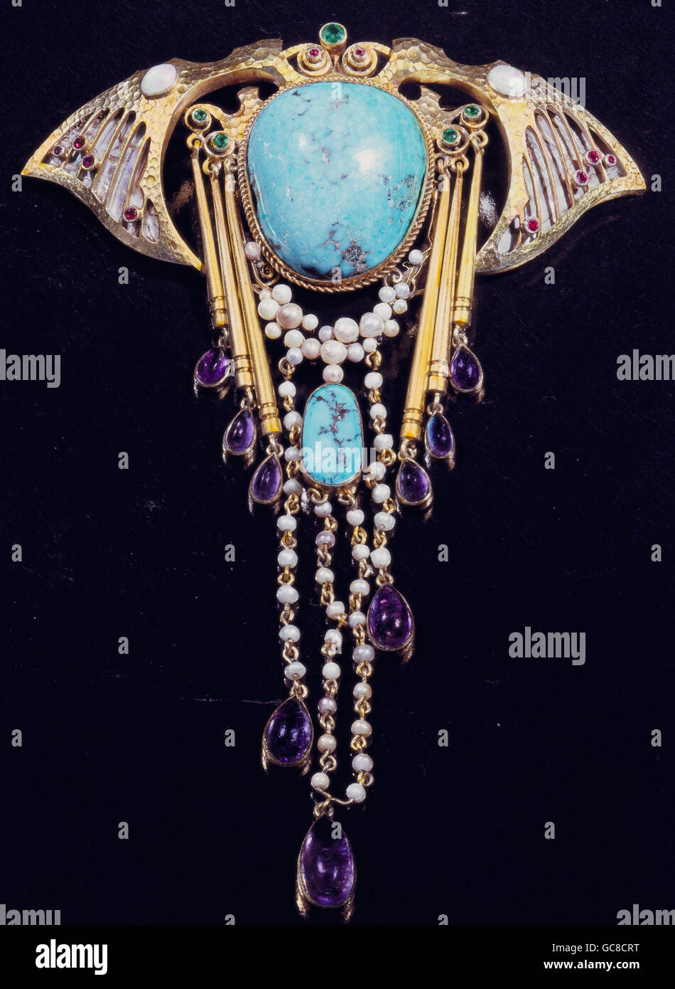 jewellery, brooch, insect, design by Georg Kleemann, Pforzheim, Germany, 1905, Additional-Rights-Clearences-Not Available Stock Photo