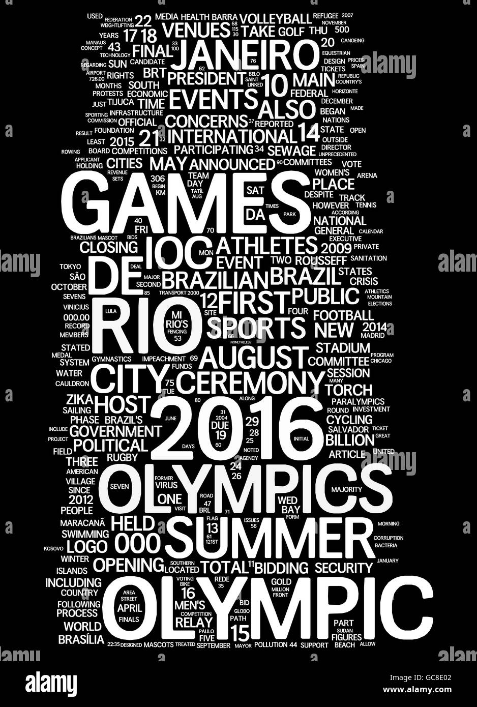Olympic Games collage of word concepts Stock Photo