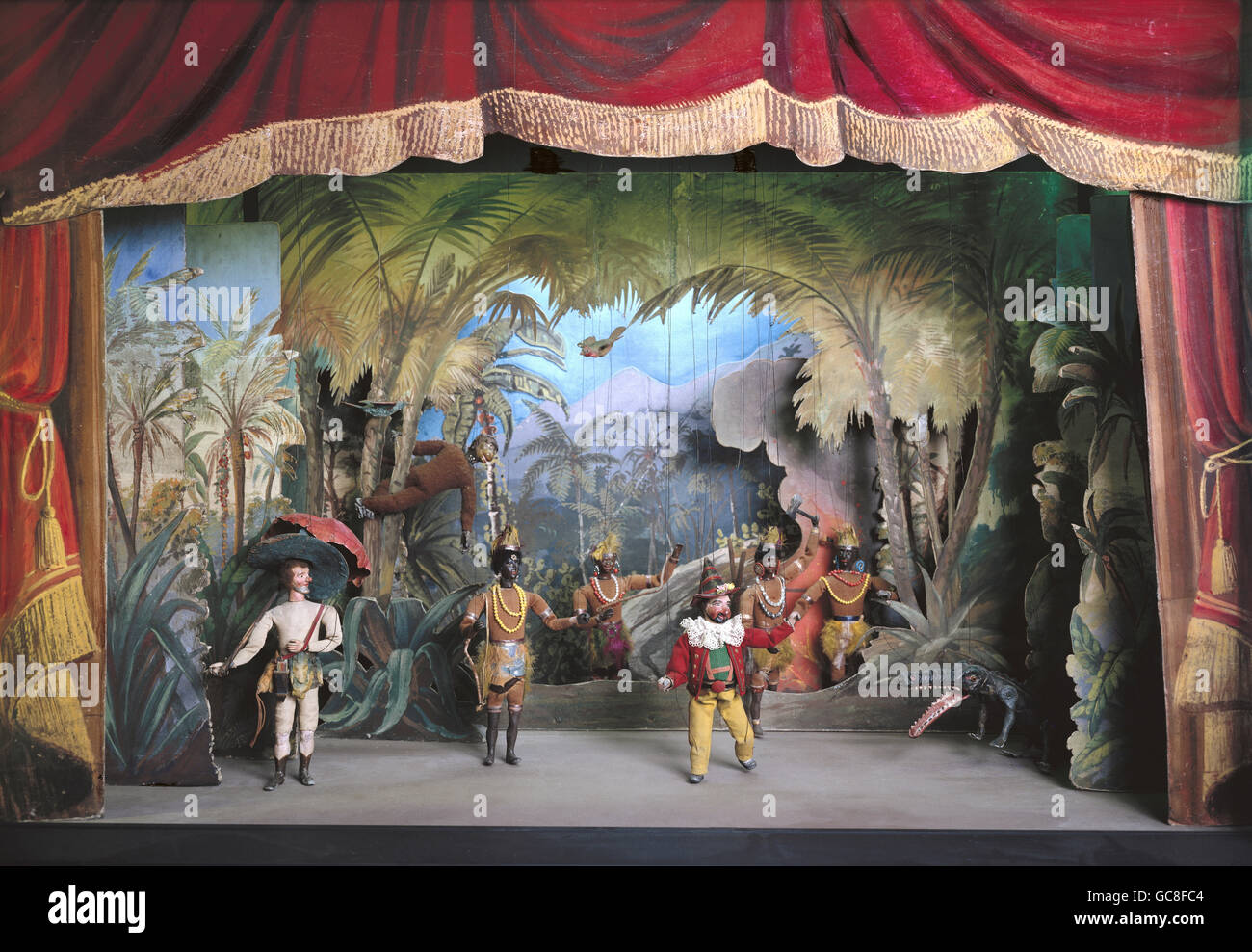 theatre, puppet theatre, "Kasperl amongst the Savages", Josef Leonhard Schmid