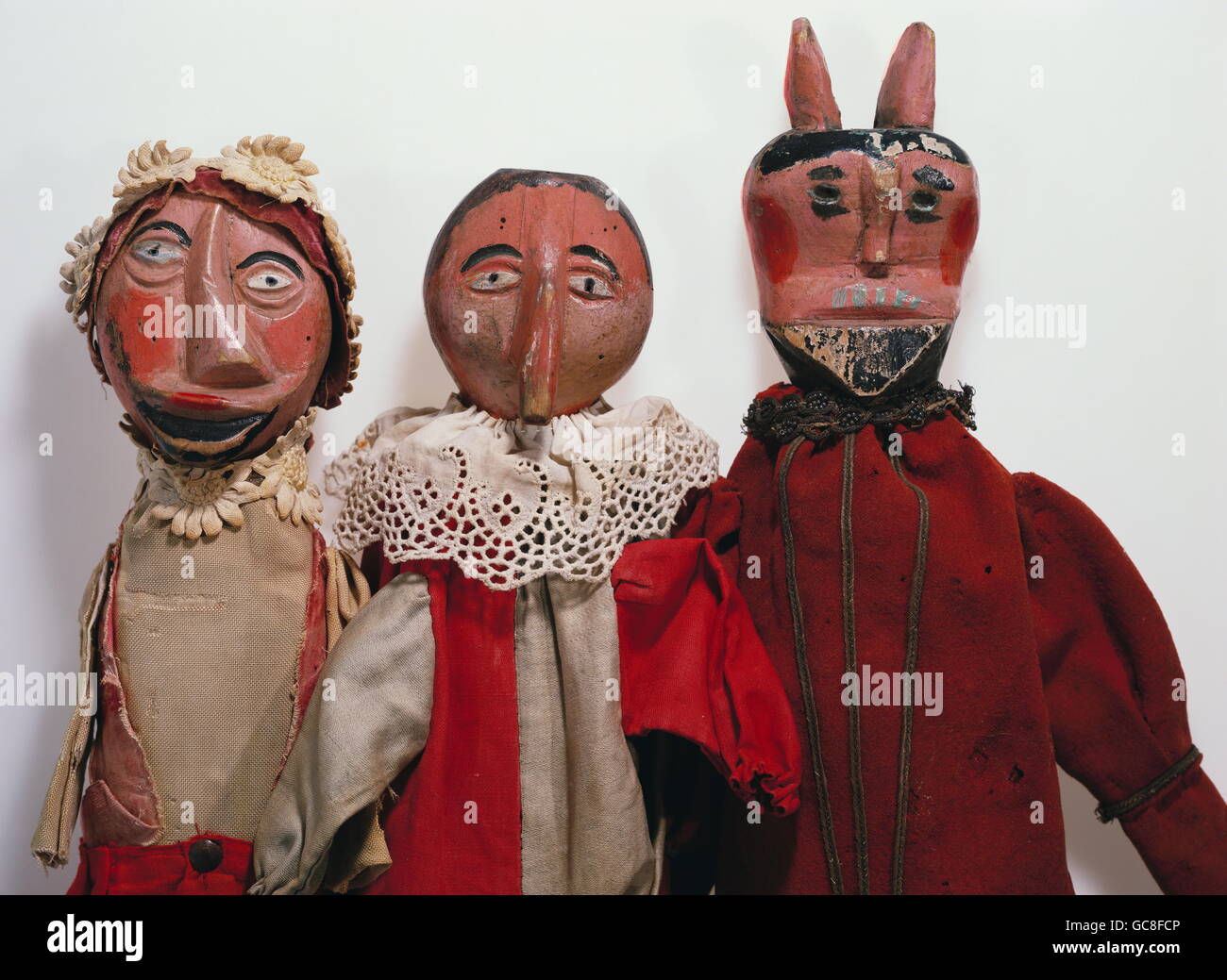 theatre, puppet theatre, puppets, devil, Punch and Judy, France, circa