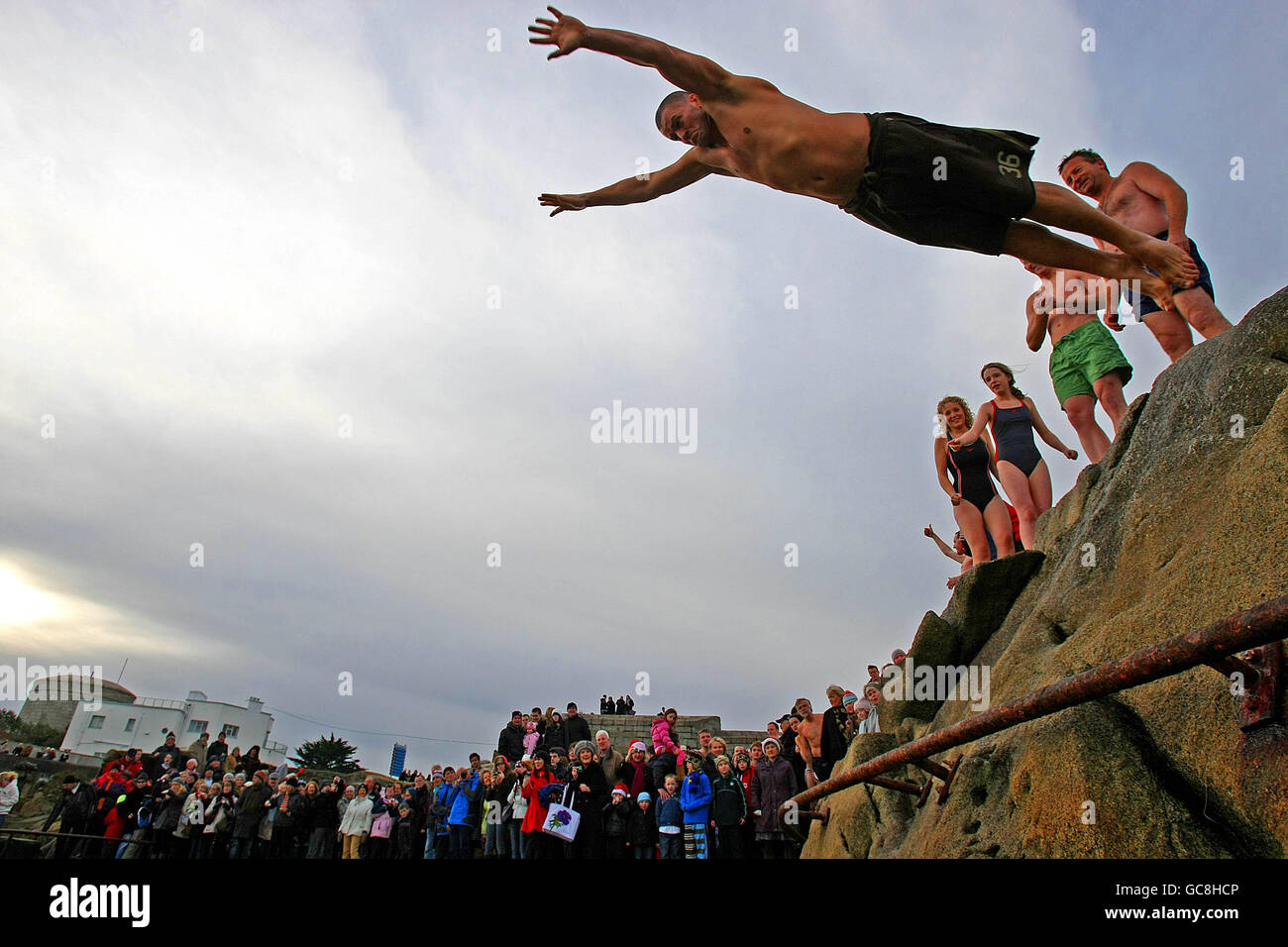 Christmas Day swim in Ireland Stock Photo Alamy