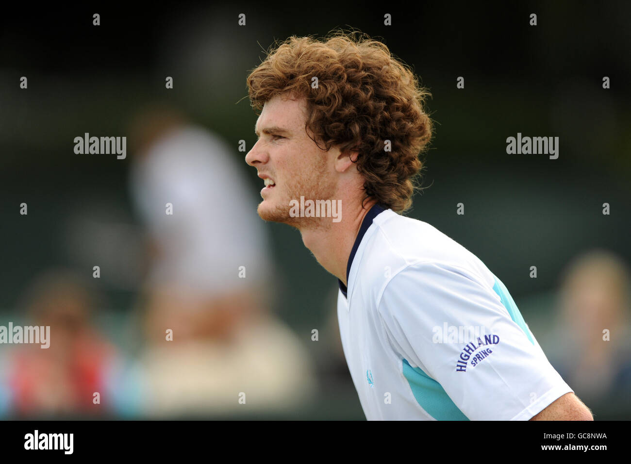 Great Britain's Jamie Murray during his doubles match against USA's Robert Kendrick and Jesse Levine Stock Photo