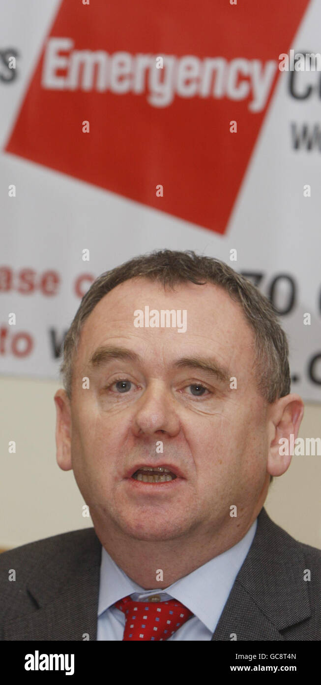 Gerry McLaughlin, the UK Director for Red Cross Scotland, during the launch of the Disaster Emergency Committee's Haiti Earthquake Appeal at the Jury's Inn in Glasgow. Stock Photo