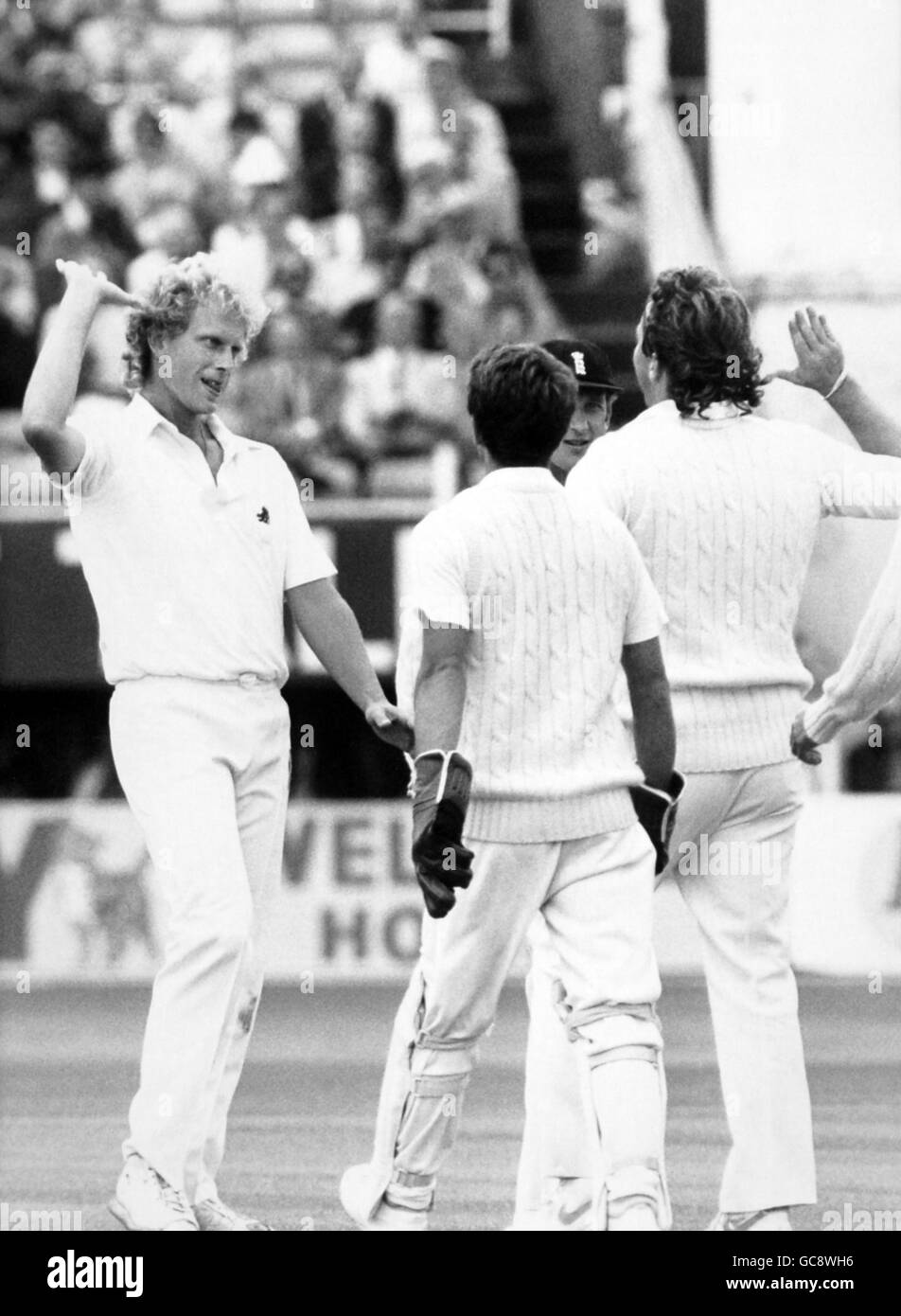 Cricket - England v Pakistan - Pakistan in British Isles 1987 (4th Test) - Day Two - Edgbaston, Birmingham Stock Photo