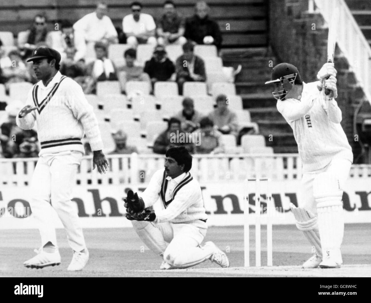 Cricket - England v Pakistan - Pakistan in British Isles 1987 (4th Test) - Day Four - Edgbaston, Birmingham Stock Photo