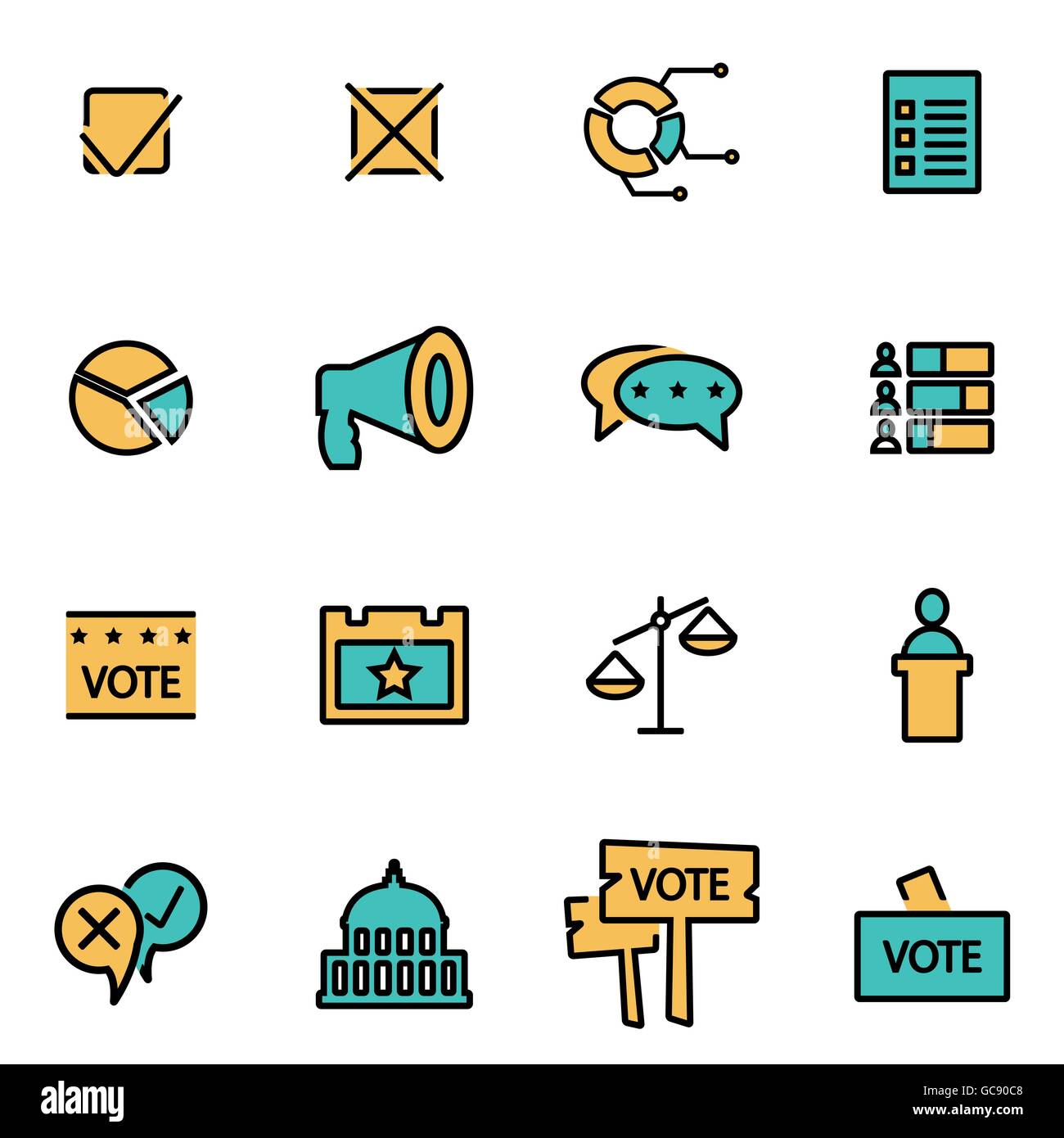 Trendy flat line icon pack for designers and developers. Vector line ...