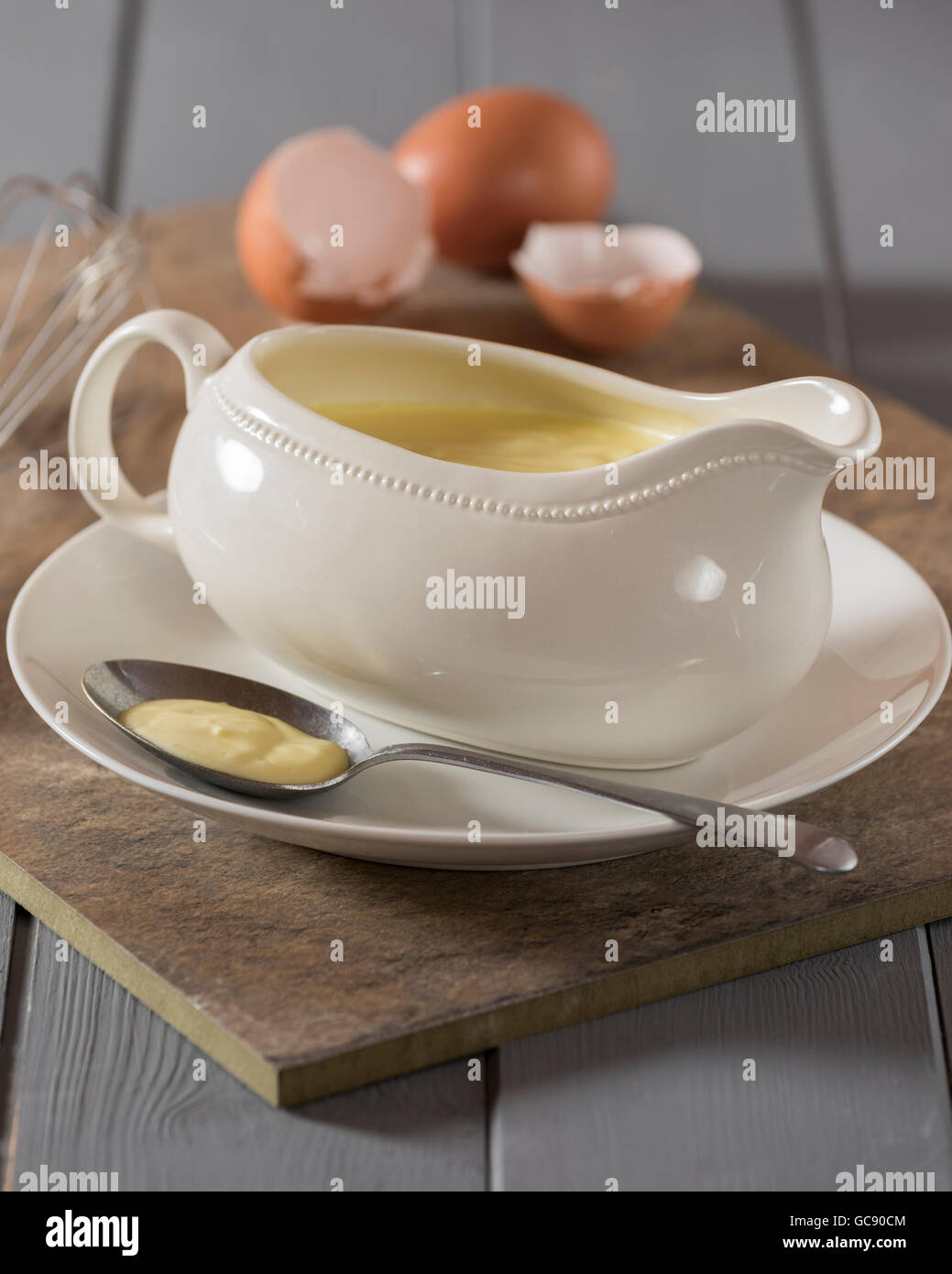 Hollandaise sauce. French egg and butter sauce Stock Photo Alamy