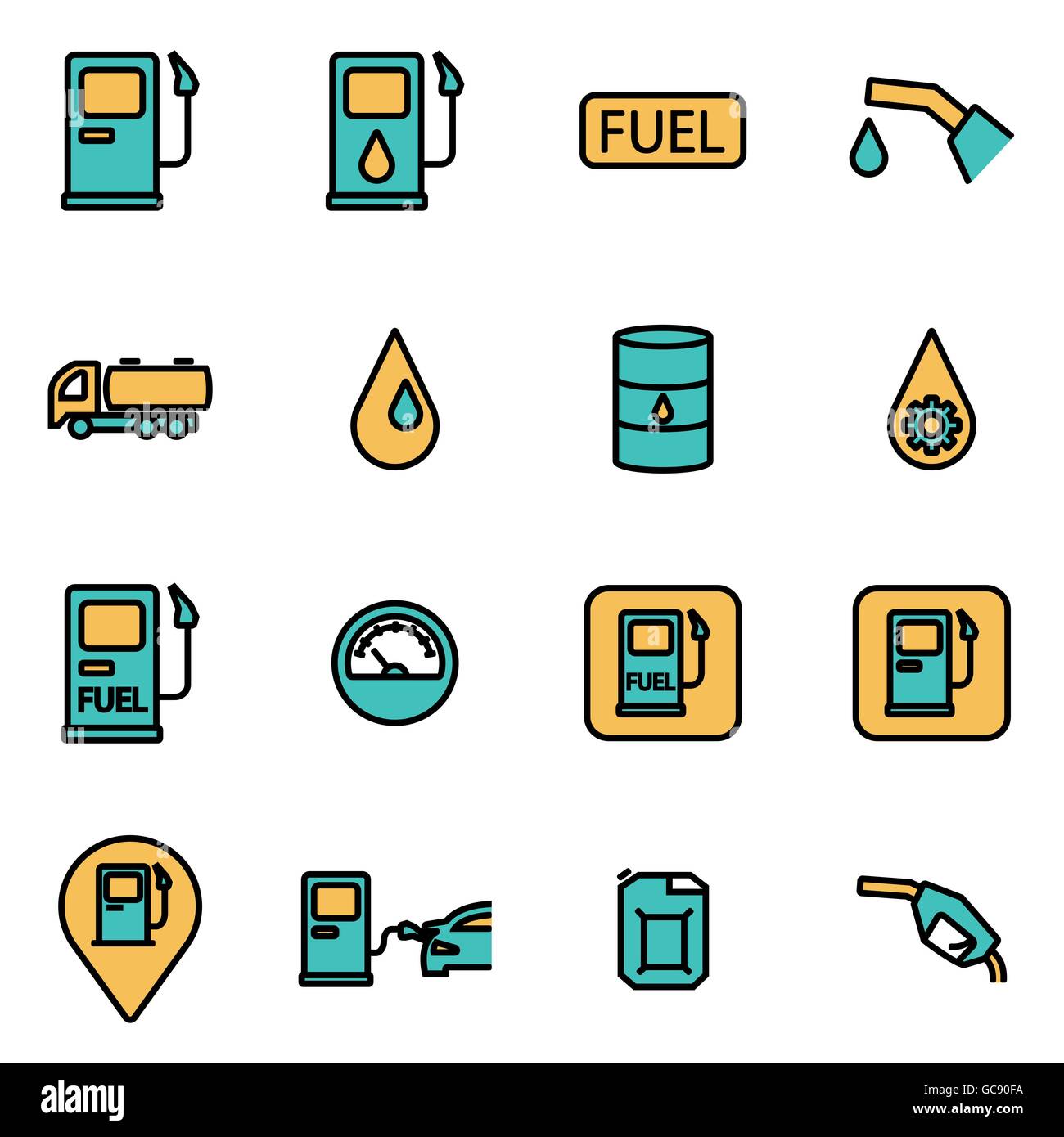 Gas station icon flat vector image Stock Vector Image & Art - Alamy
