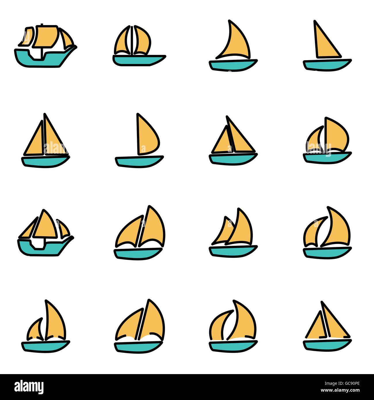 Trendy flat line icon pack for designers and developers. Vector line ...
