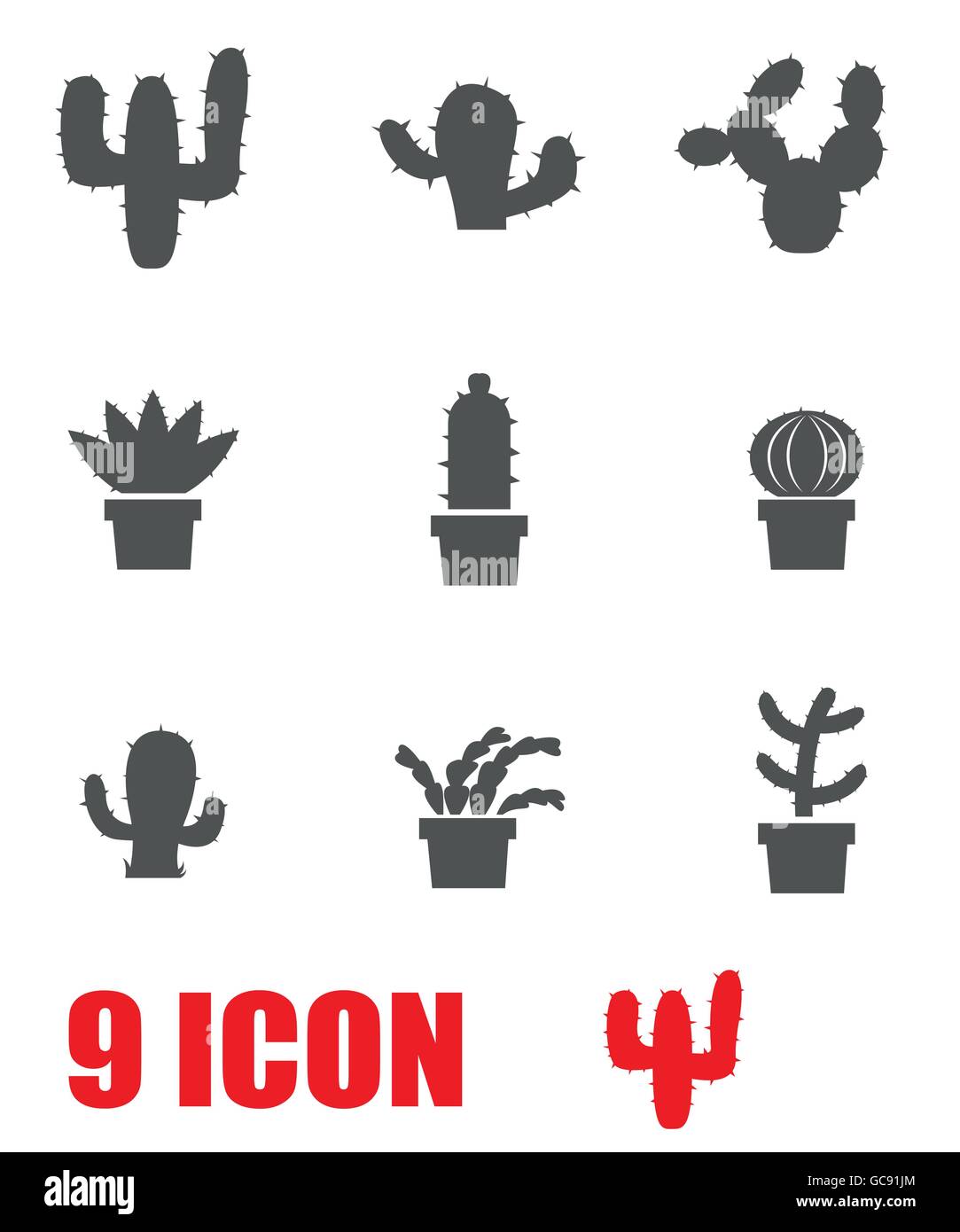 Cactus plant desert nature Stock Vector Images - Alamy