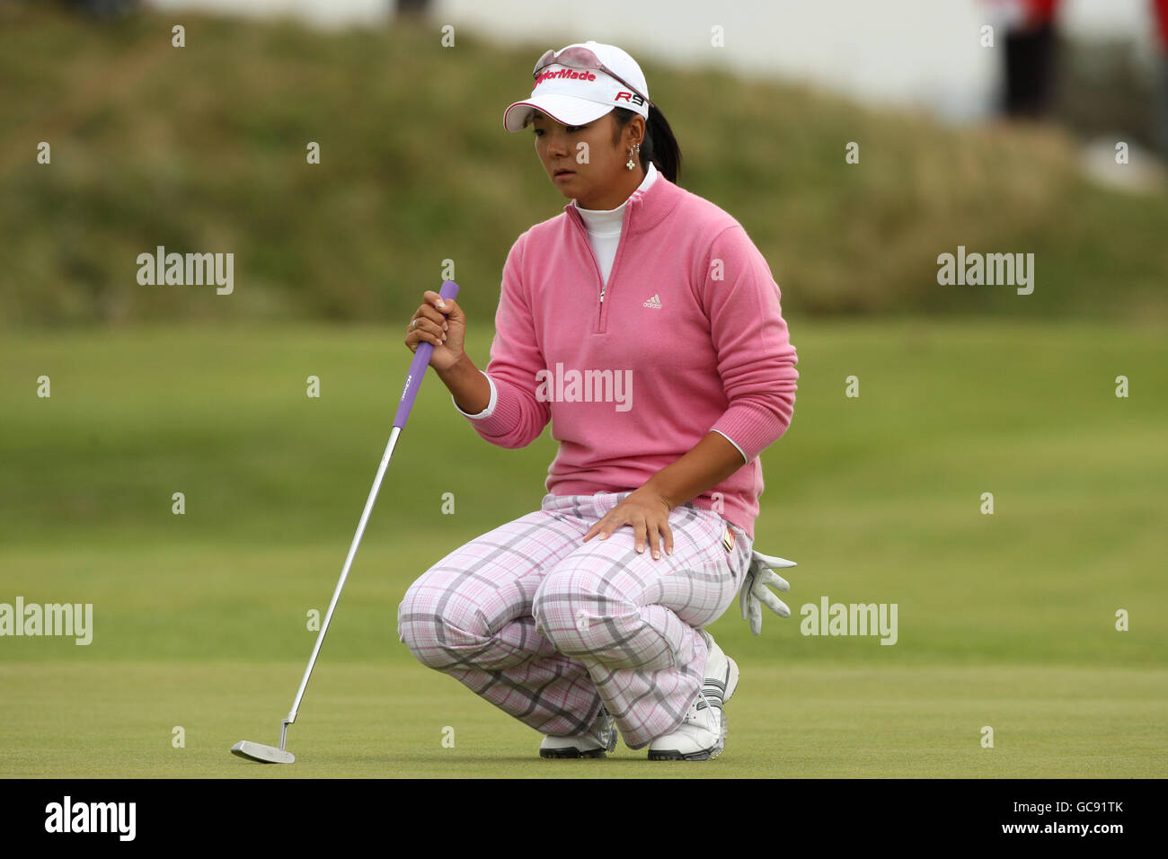 Golf - Ricoh Women's British Open - Day Two - Royal Lytham and St Anne's Golf Course. Japan's Yuko Mitsuka lines up a putt Stock Photo