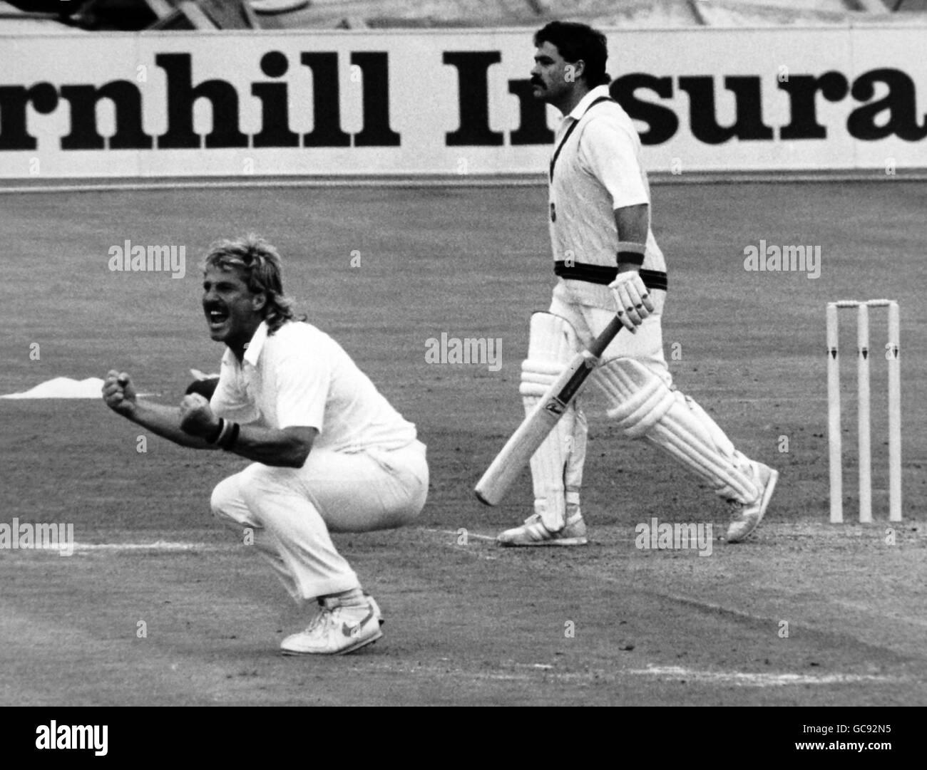 Cricket - England v Australia - Australia in British Isles 1985 (4th Test) - Day One - Old Trafford, Manchester Stock Photo