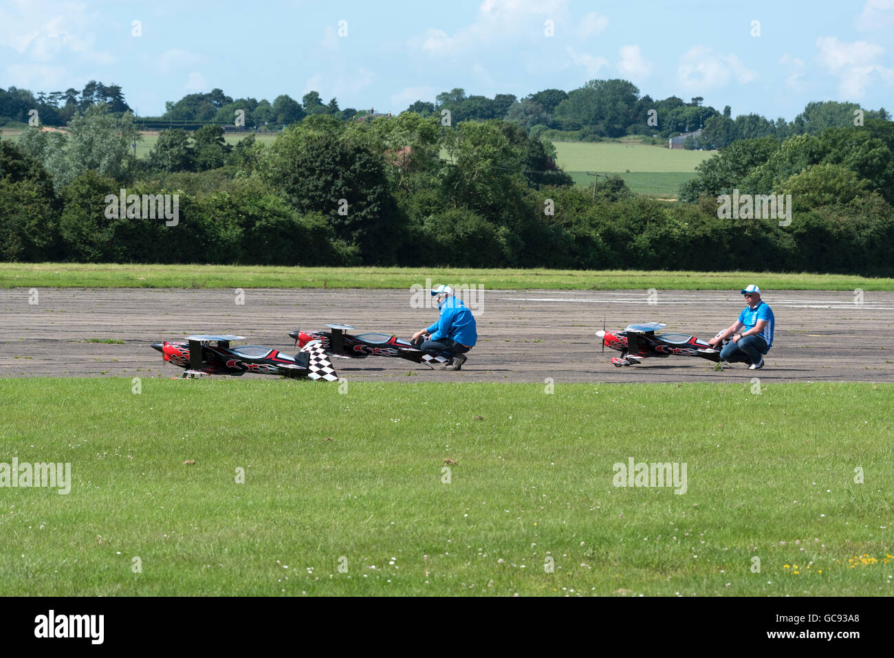 Trio of biplanes awaiting the take off command at Wings 'n' Wheels