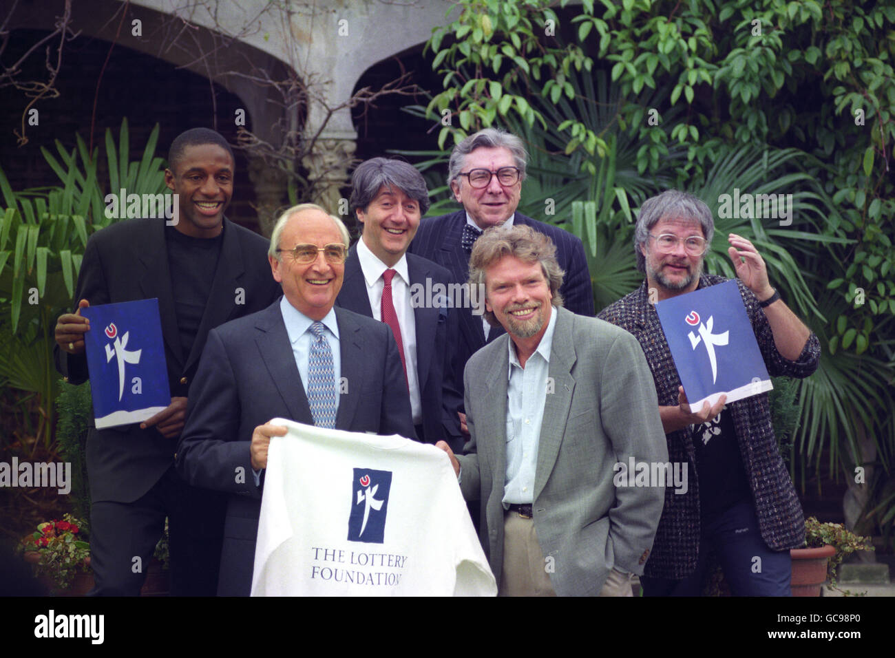 National Lottery - Licence Bid - Lord Young and Richard Branson - London Stock Photo