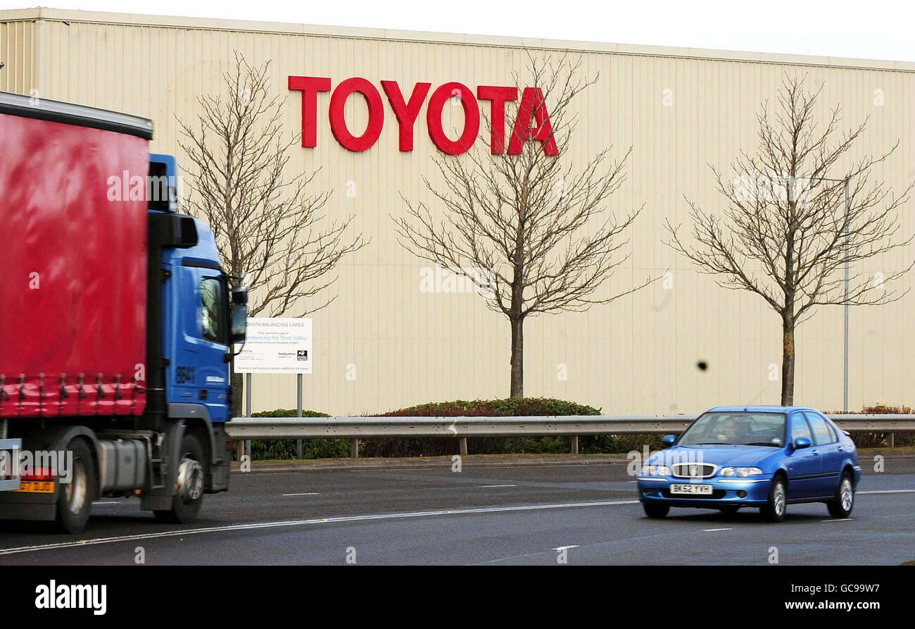 The Toyota factory at Burnaston , Derby.The car giant warned unions it had a 'headcount surplus' of 750 at its main UK factory, raising fears of major job losses. Stock Photo