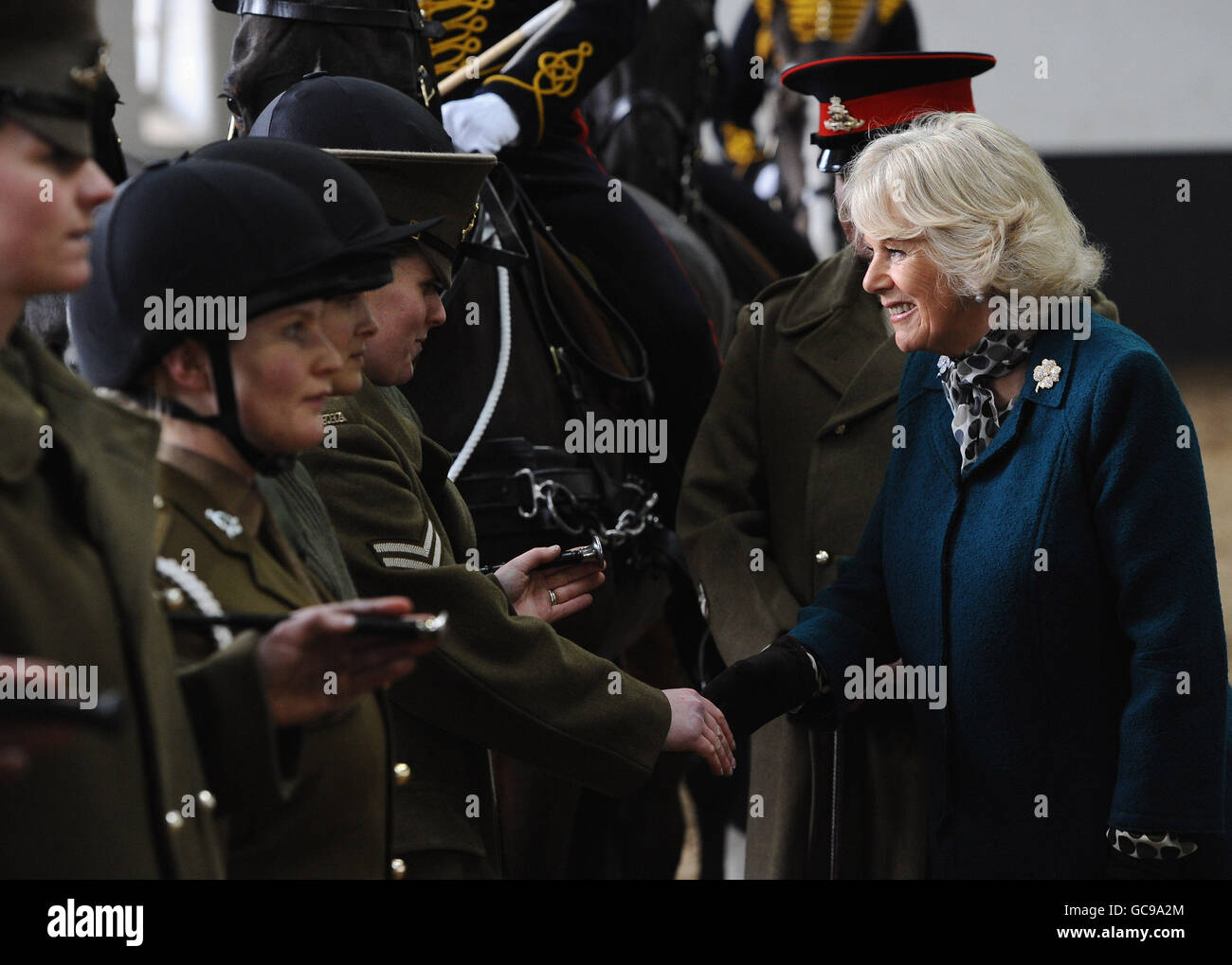 The Camilla, Duchess of Cornwall during her visit to The King's Troop