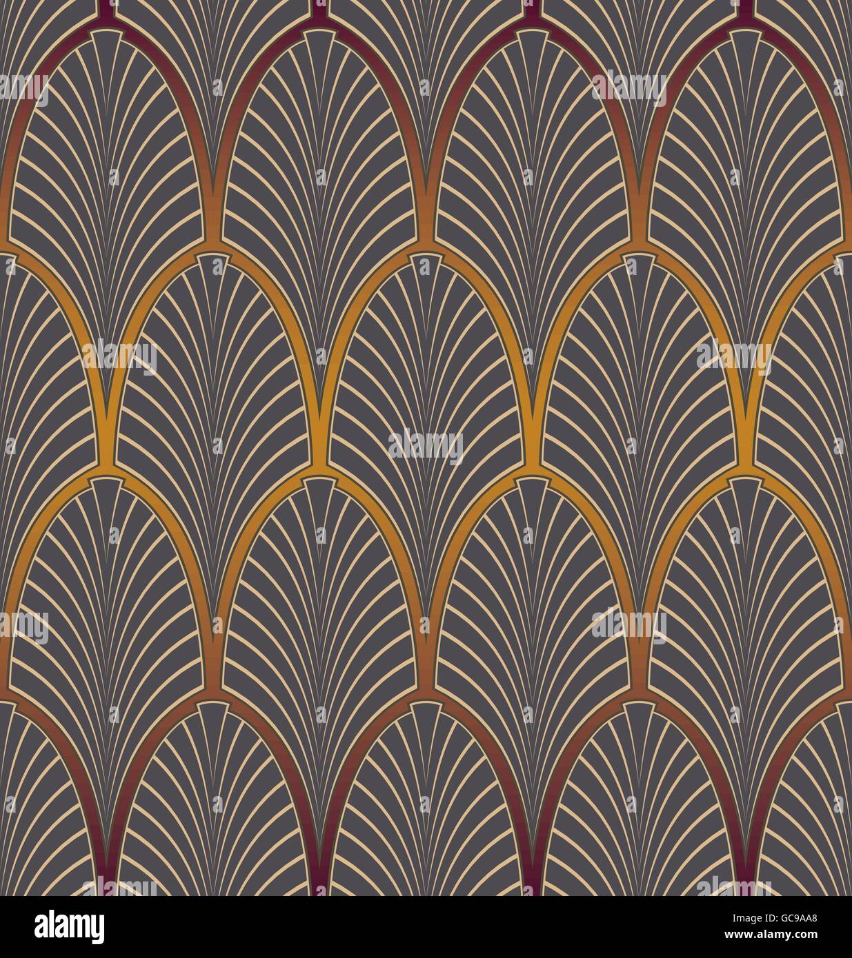 Seamless Art Nouveau pattern Stock Vector
