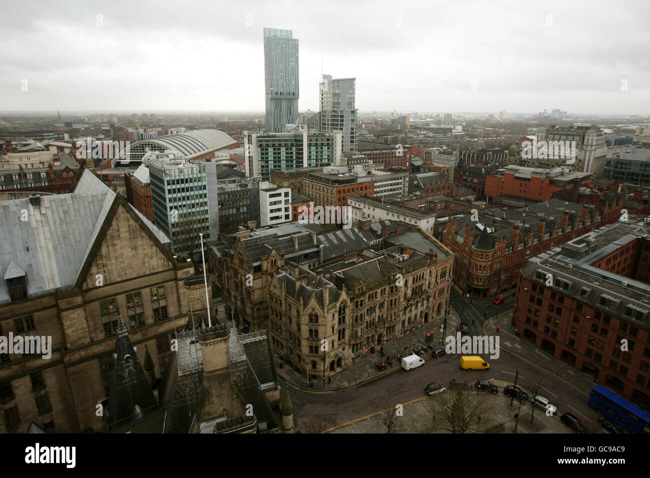 Good View Manchester General view of Manchester city centre from the top of Manchester Town ...