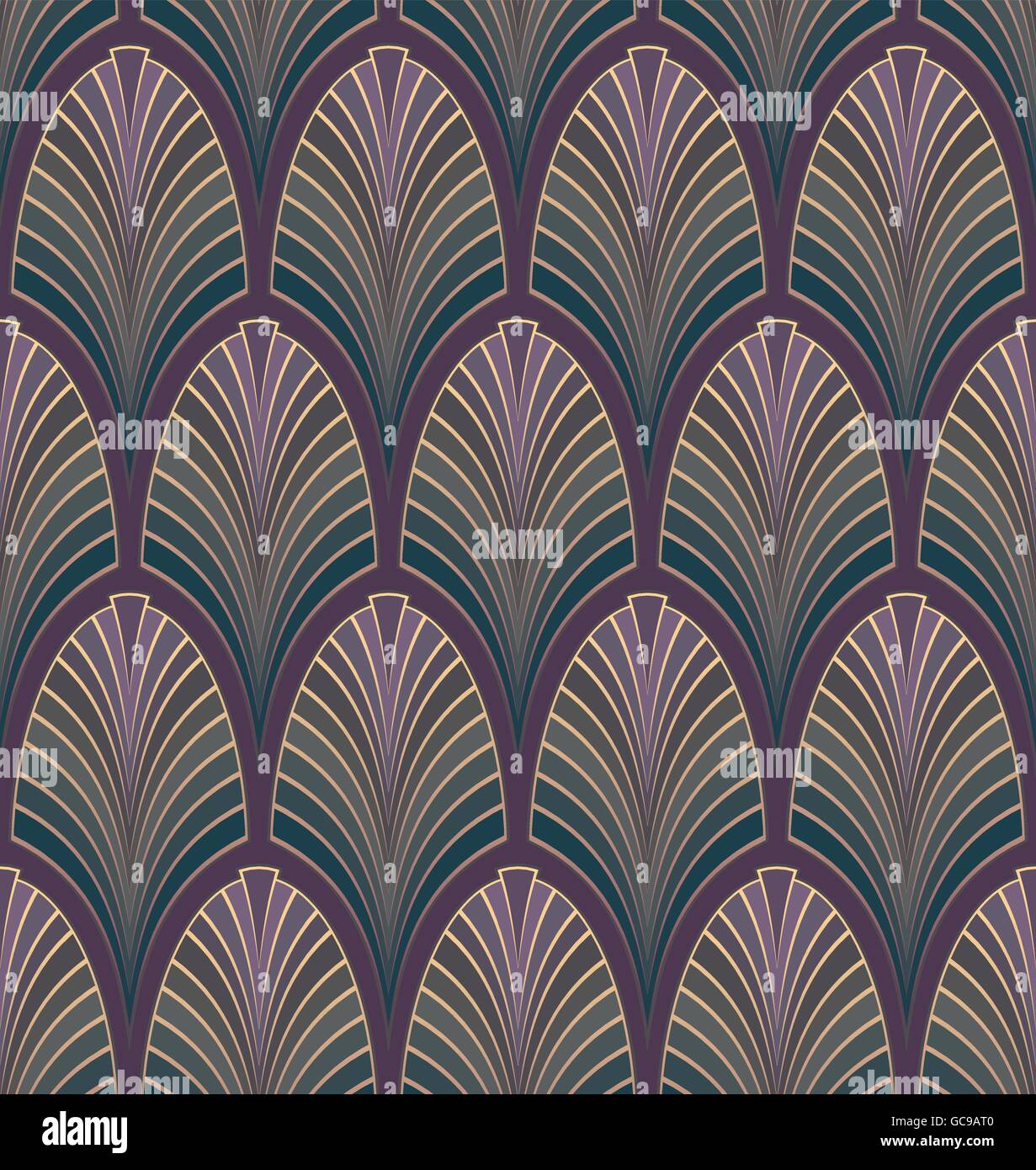 Seamless Art Nouveau pattern Stock Vector