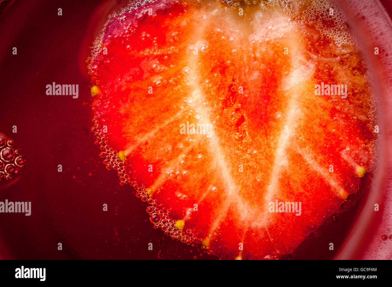 The classic drink Pimms and a selection of summer mixers Stock Photo