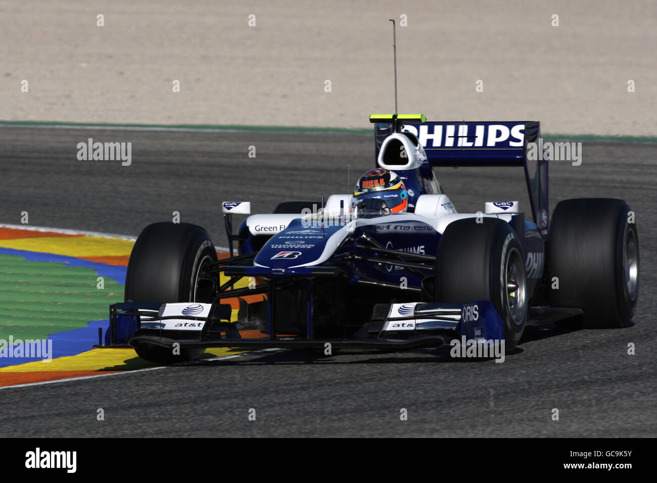Williams' Nico Hulkenberg during the Formula One Testing Session at the Circuit de la Comunitat Valenciana Ricardo Tormo, Valencia, Spain. Stock Photo