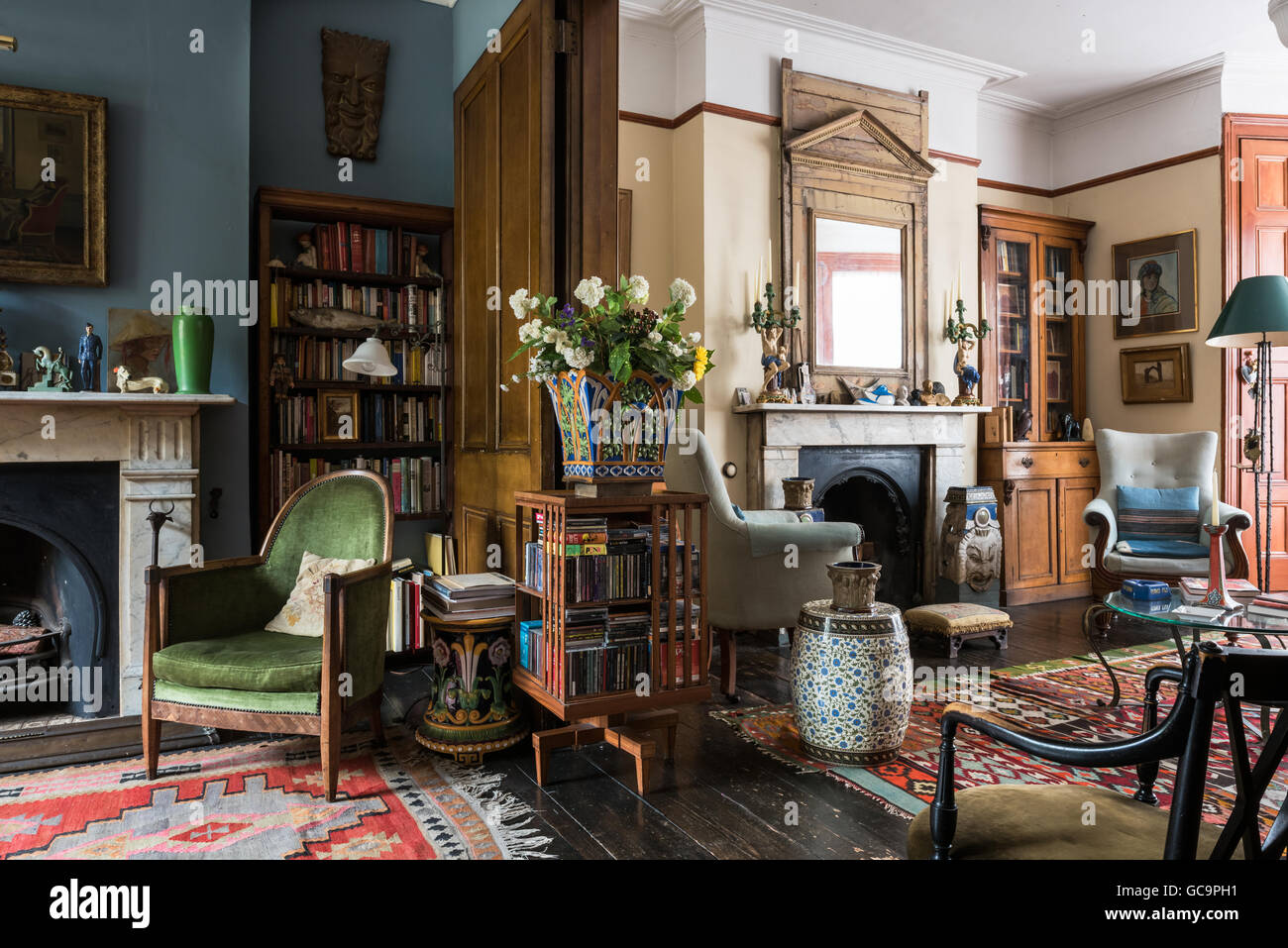 Arts And Crafts Style Revolving Bookcase And Cabinet In