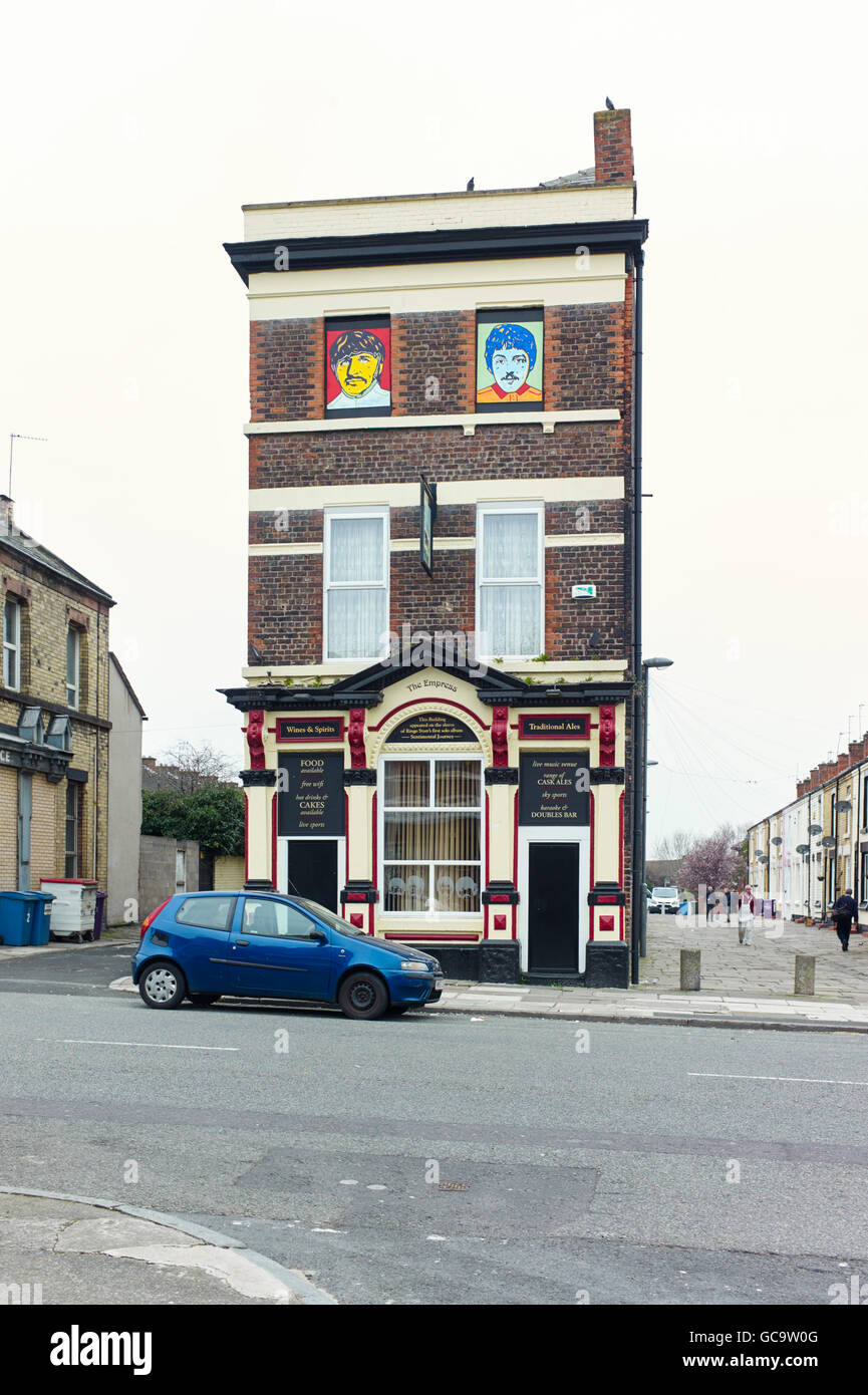 The Empress pub near to Ringo Starr’s house in Liverpool Stock Photo