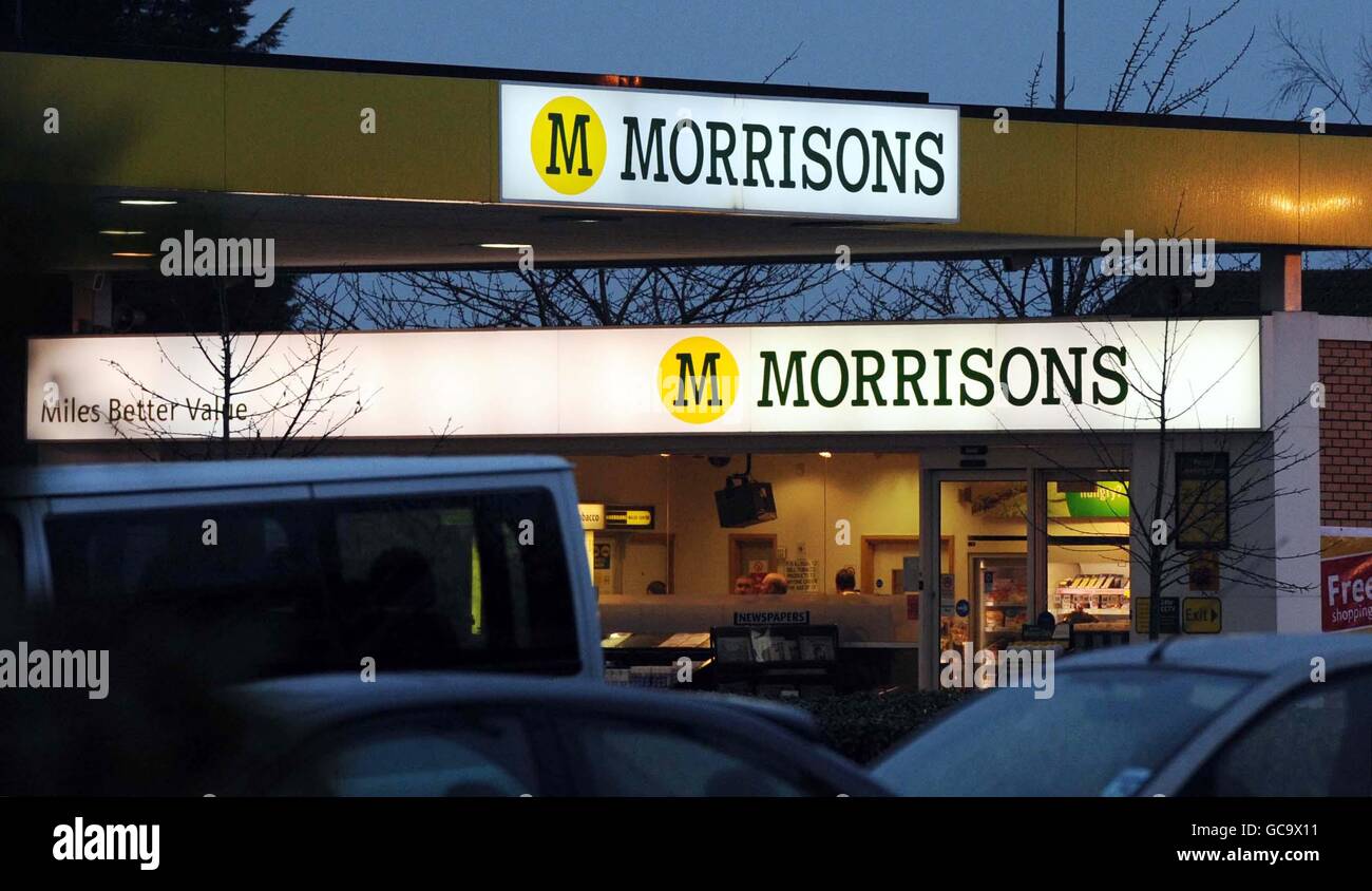 The petrol station at a Morrisons store in Yate, South Gloucestershire, on the day the supermarket chain opened three new stores. Stock Photo