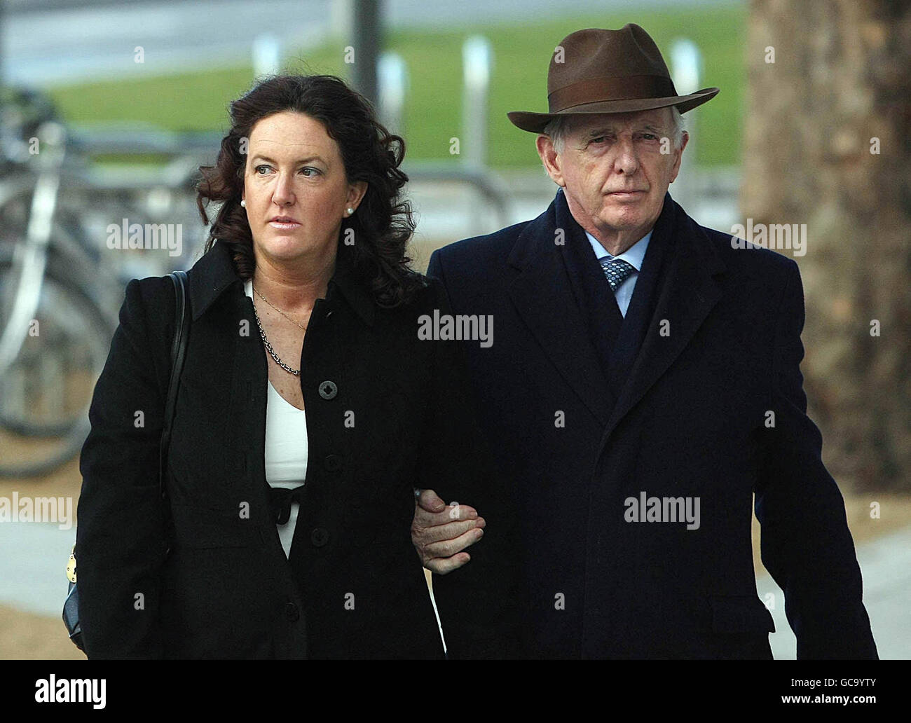 Celine Cawley's sister Susanna Coonan and father James arriving at court today where Eamon Lillis, who is charged with murdering his wife Celine, still waits on the jury who are still deliberating in his case at Criminal Courts of the Justice, Dublin. Stock Photo